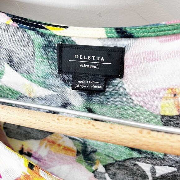 Anthropologie Alstroemeria Tee Floral Top by Deletta Size ‎ XS - Picture 4 of 5